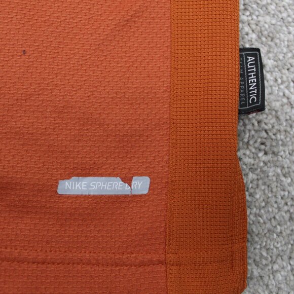 Nike Texas Longhorns Polo Shirt Men Large Orange Sphere Dry Pullover Stretch S/S - Picture 5 of 12